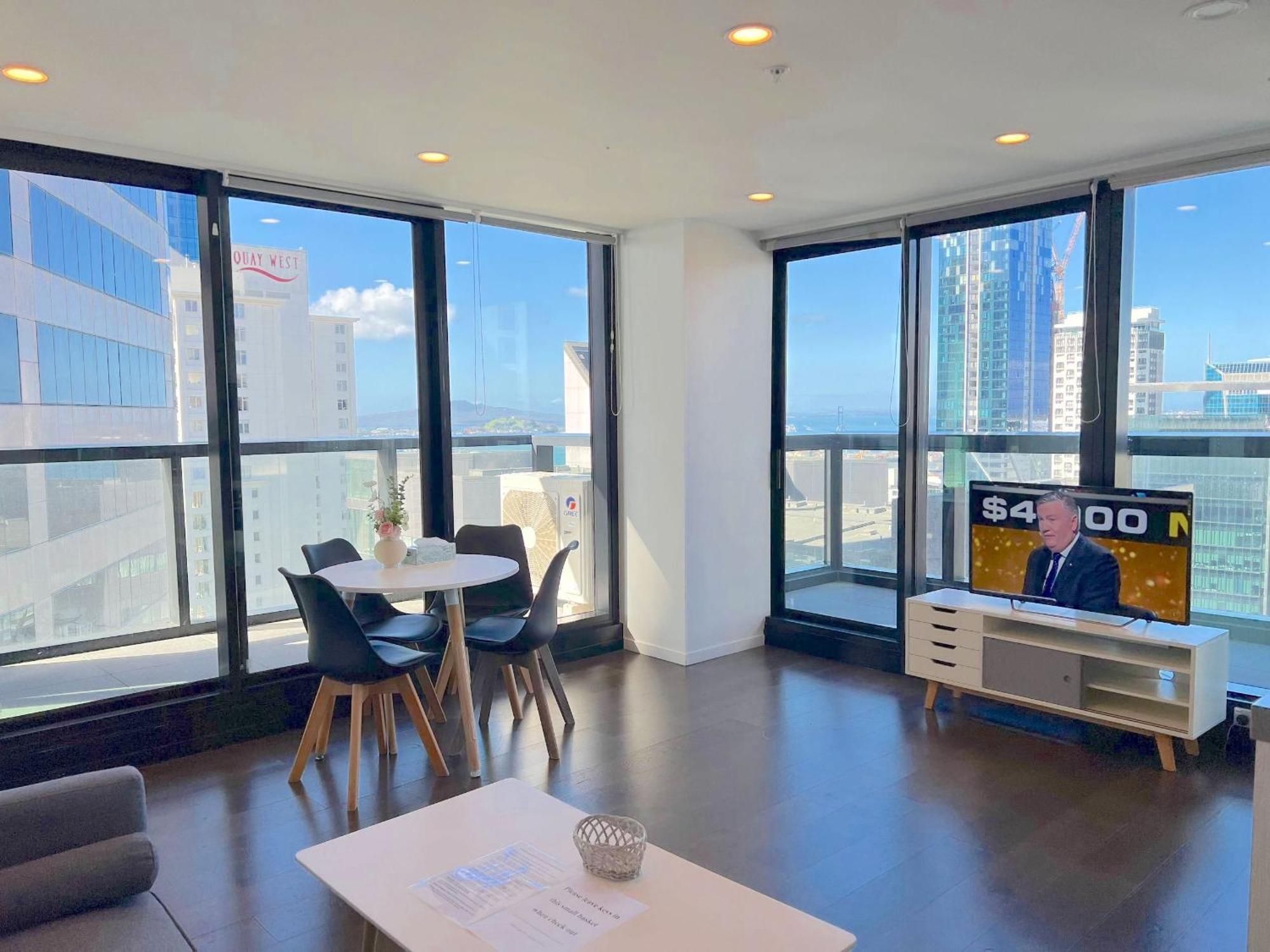 Gorgeous Seaview 2 Bedroom Apartment In Auckland Cbd Kültér fotó