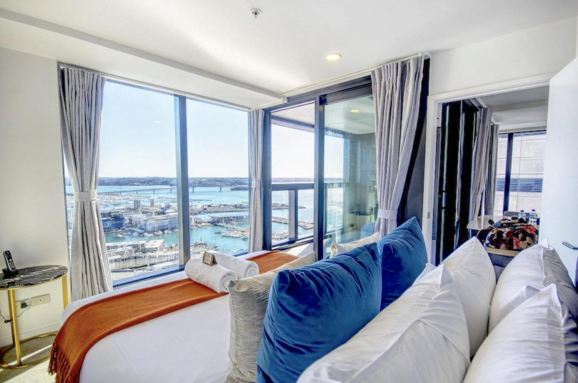 Gorgeous Seaview 2 Bedroom Apartment In Auckland Cbd Kültér fotó