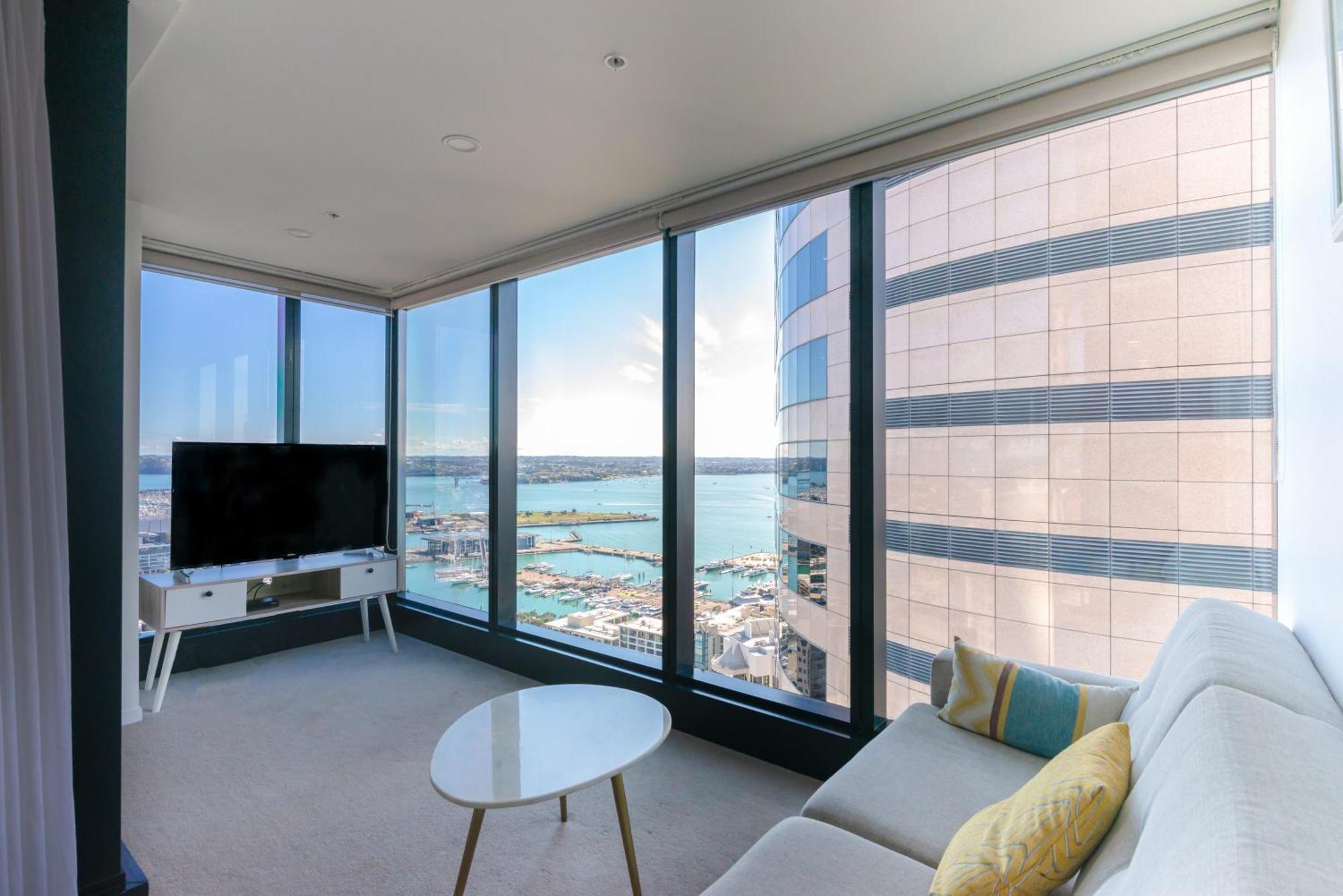 Gorgeous Seaview 2 Bedroom Apartment In Auckland Cbd Kültér fotó